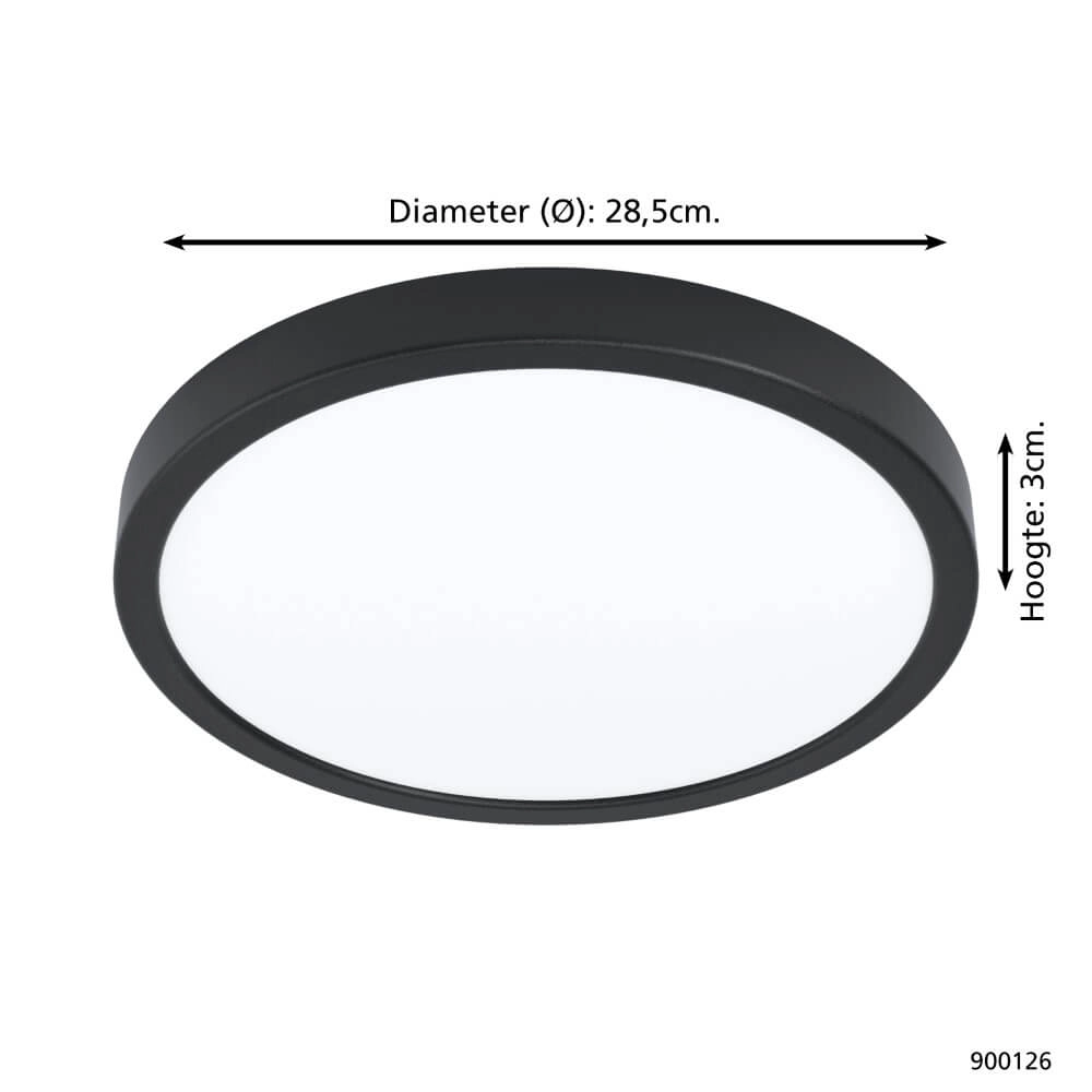 Plafonnier Zigbee Argolis-Z Ø 28,5 cm noir Eglo 9008606232505