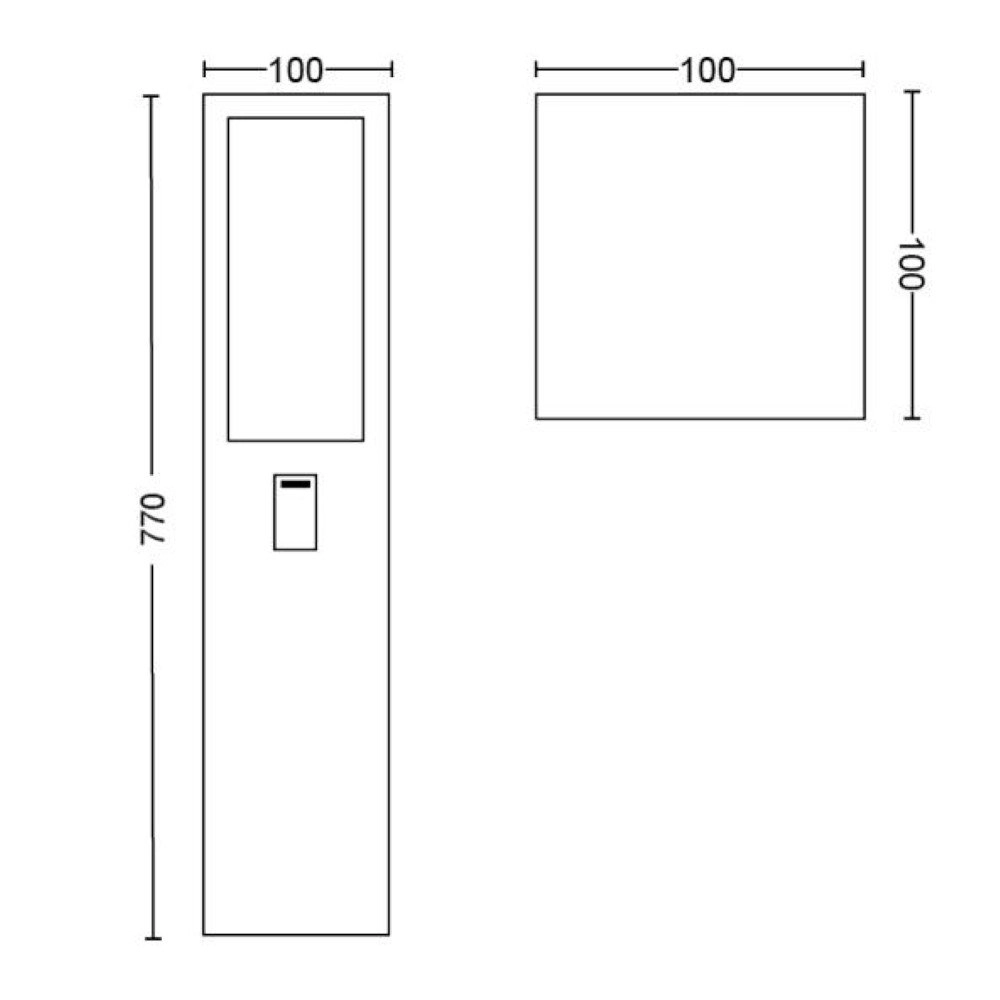 Lampe d'extérieur sur pied Hue Impress 230volts - 77cm - noir Philips 8718696170519