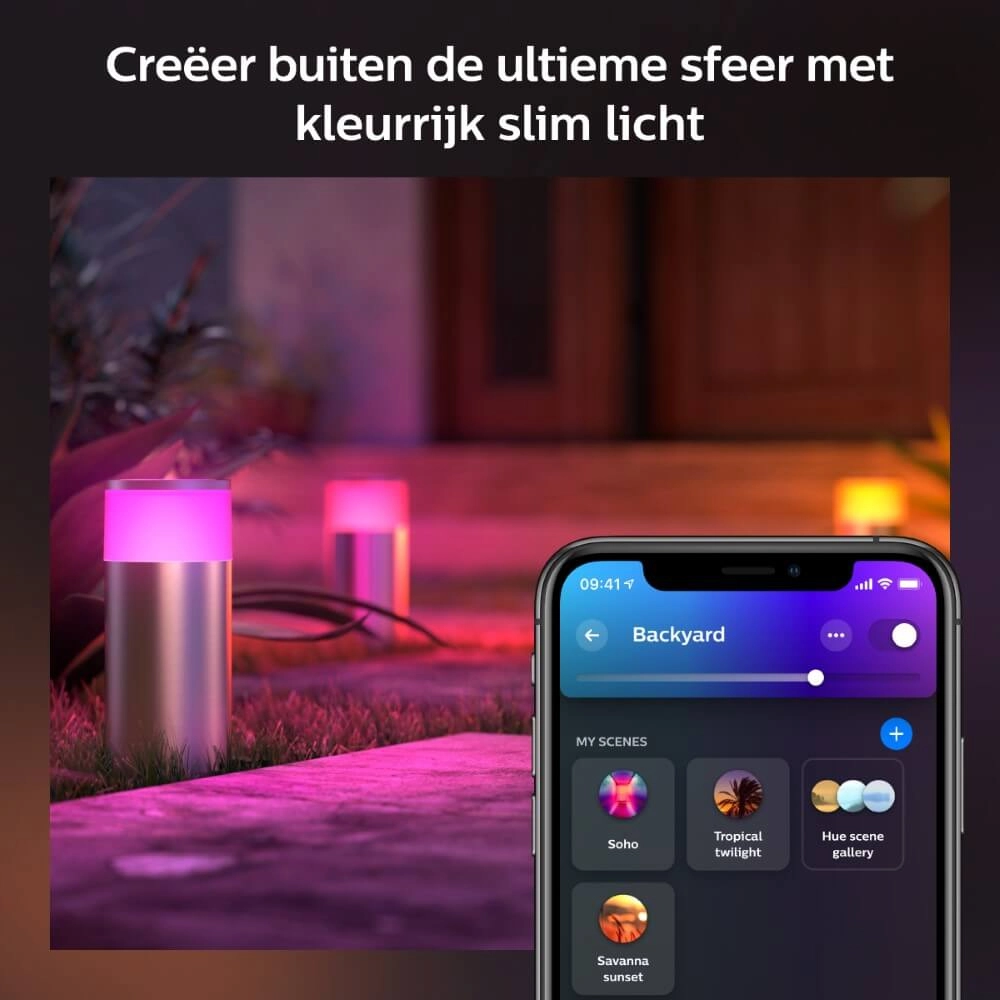 Lampe de jardin Hue Calla Acier inoxydable Philips 8719514388499