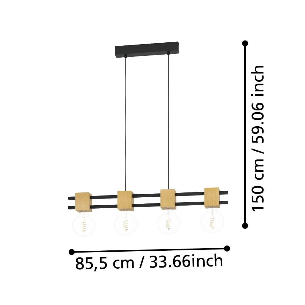 Lampe suspendue élégante Levantara 4 lumières Stars of Light 9008606243112