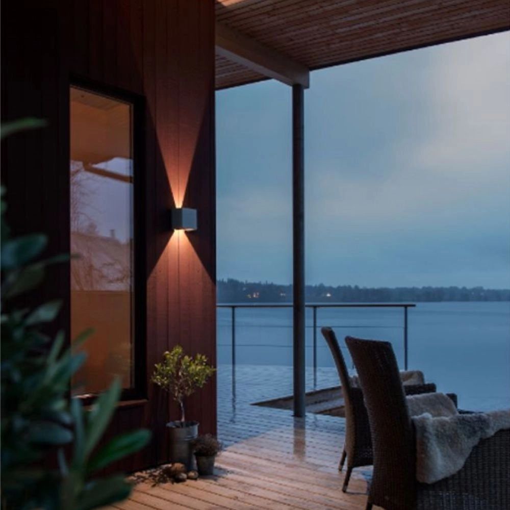 LED lampe d'extérieur Cremona Up - Down 2x3w - 3000K 13,5cm argent mat KonstSmide 7318307959314