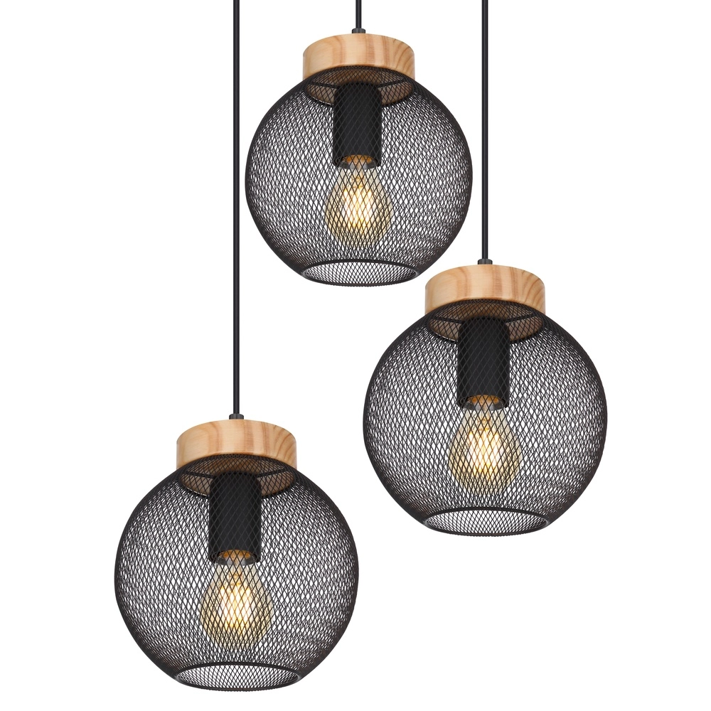 Lampe pendante noire Pablo Maillage Globo 9007371417551