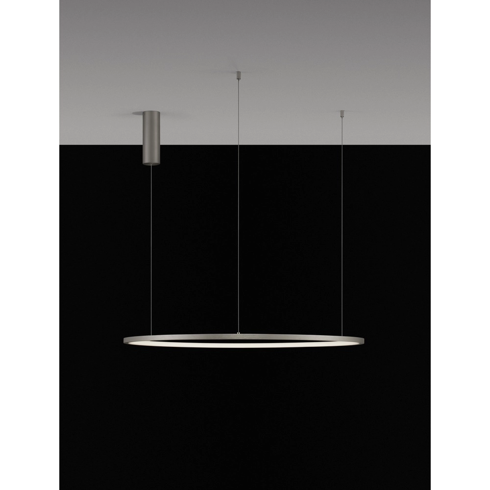 Suspension ronde Tarquin gris argenté Ø 80cm Suspension ronde Tarquin gris argenté Ø 80cm