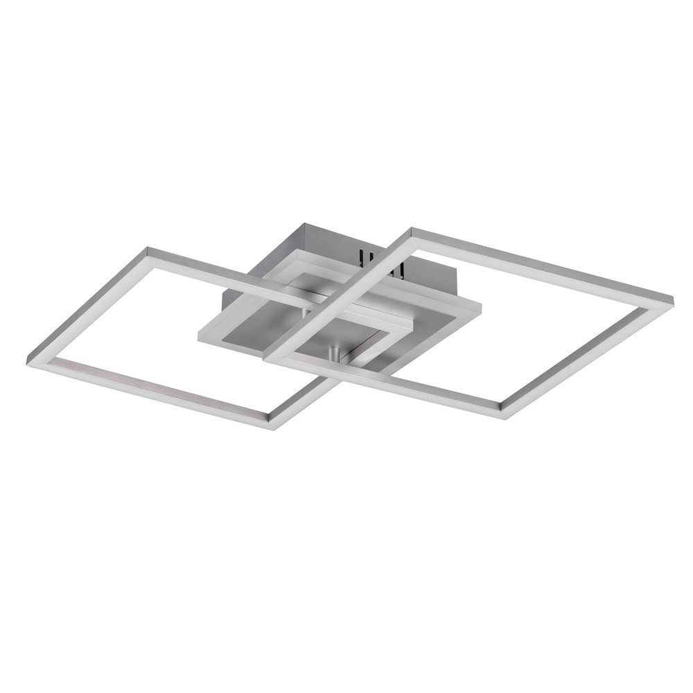 Plafonnier carré Venida 57cm gris