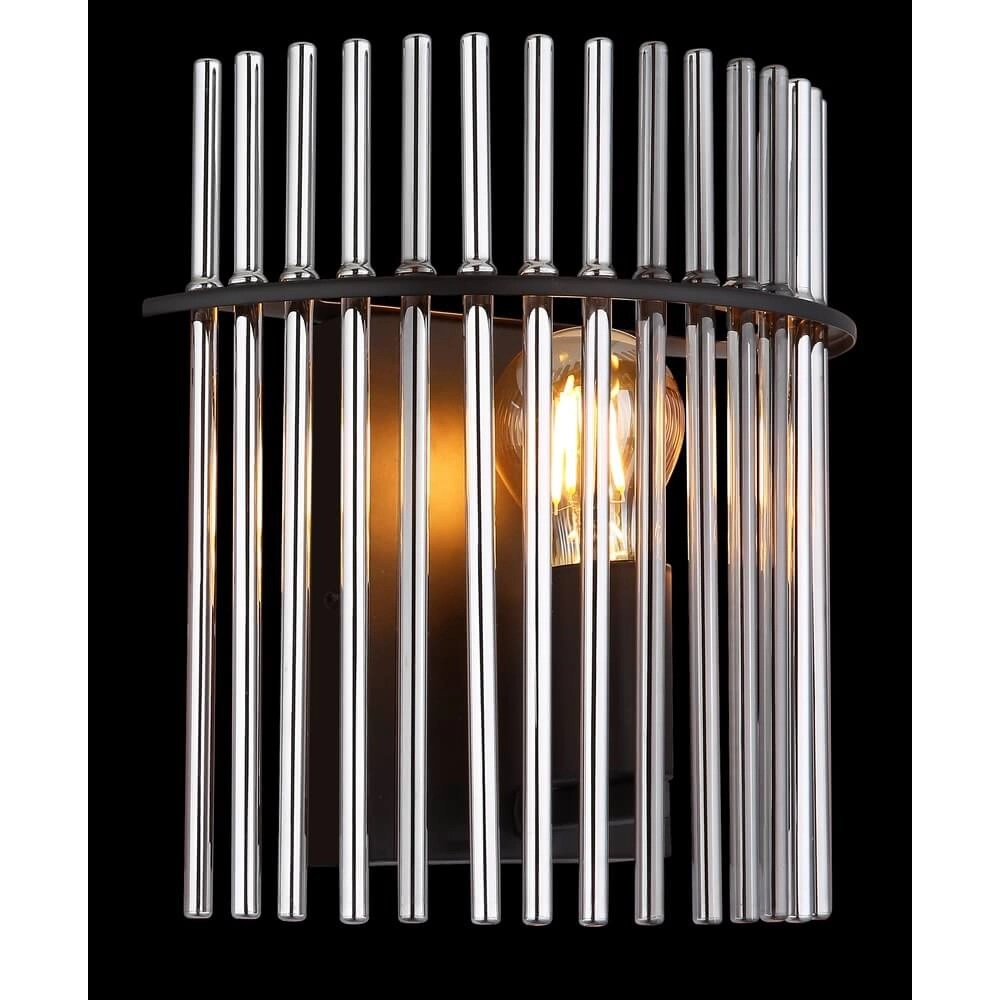 Applique murale noire Gorley avec verre fumé Globo 9007371474769