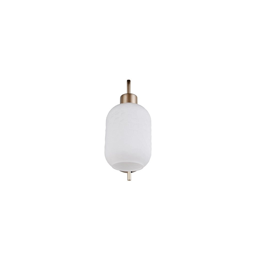 Lampe murale Emelie Or avec verre blanc Trio 4017807724349