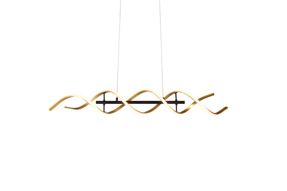 Lampe à suspension LED design Sequence noir avec de l'or Trio 4017807540734