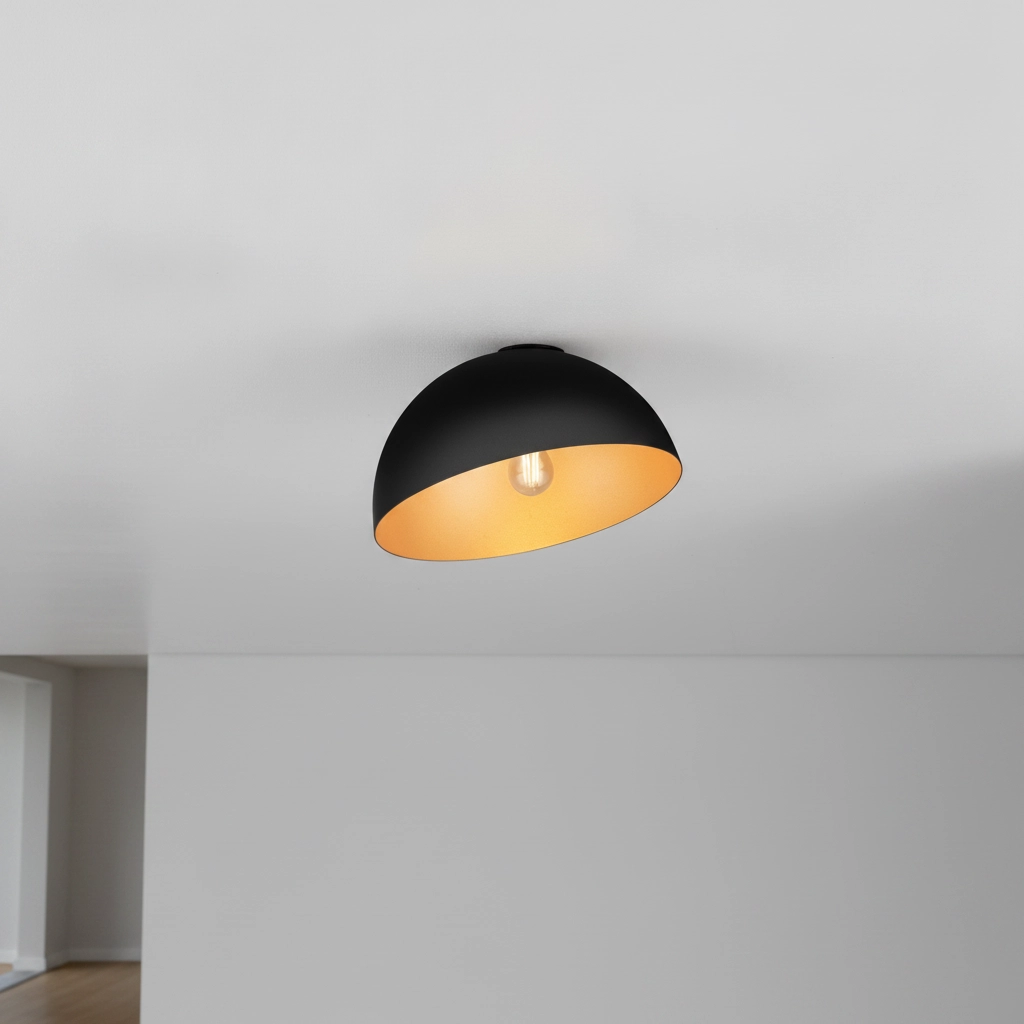 Plafonnier Onia noir avec or Ø 29cm