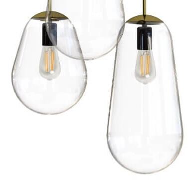 Lampe suspendue loft en verre Pear Lyora 5903139779494