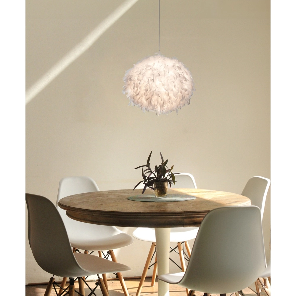 Lampe pendante en plume Ducky blanc Ø 60cm Globo 4048194041160