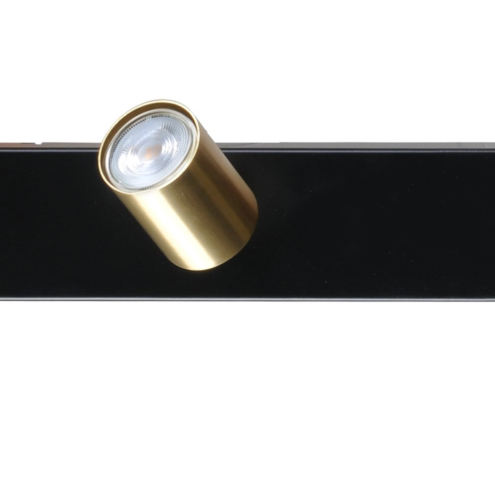 Plafonnier noir Bounce avec 4 points dorés Masterlight 8718121209272