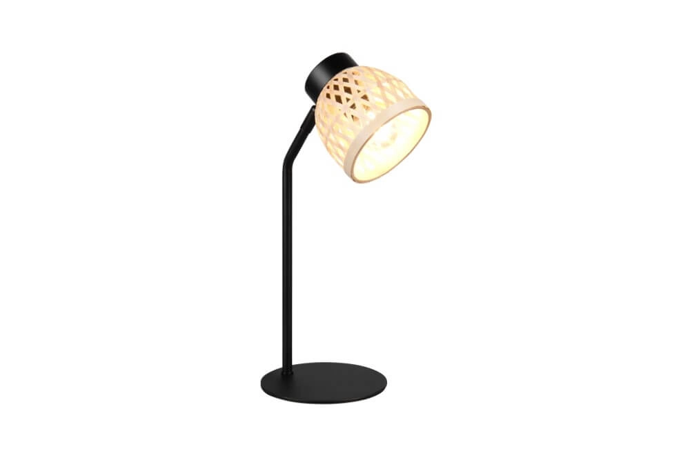 Lampe de table noire Laurent avec bouchon de crème Trio 4017807637571