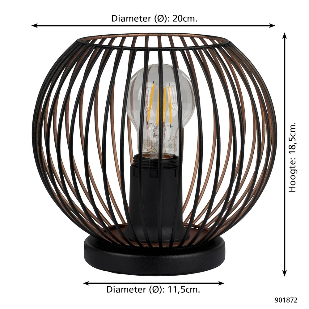 Lampe de table Almanzora Bronze cuivré Eglo 9008606360352