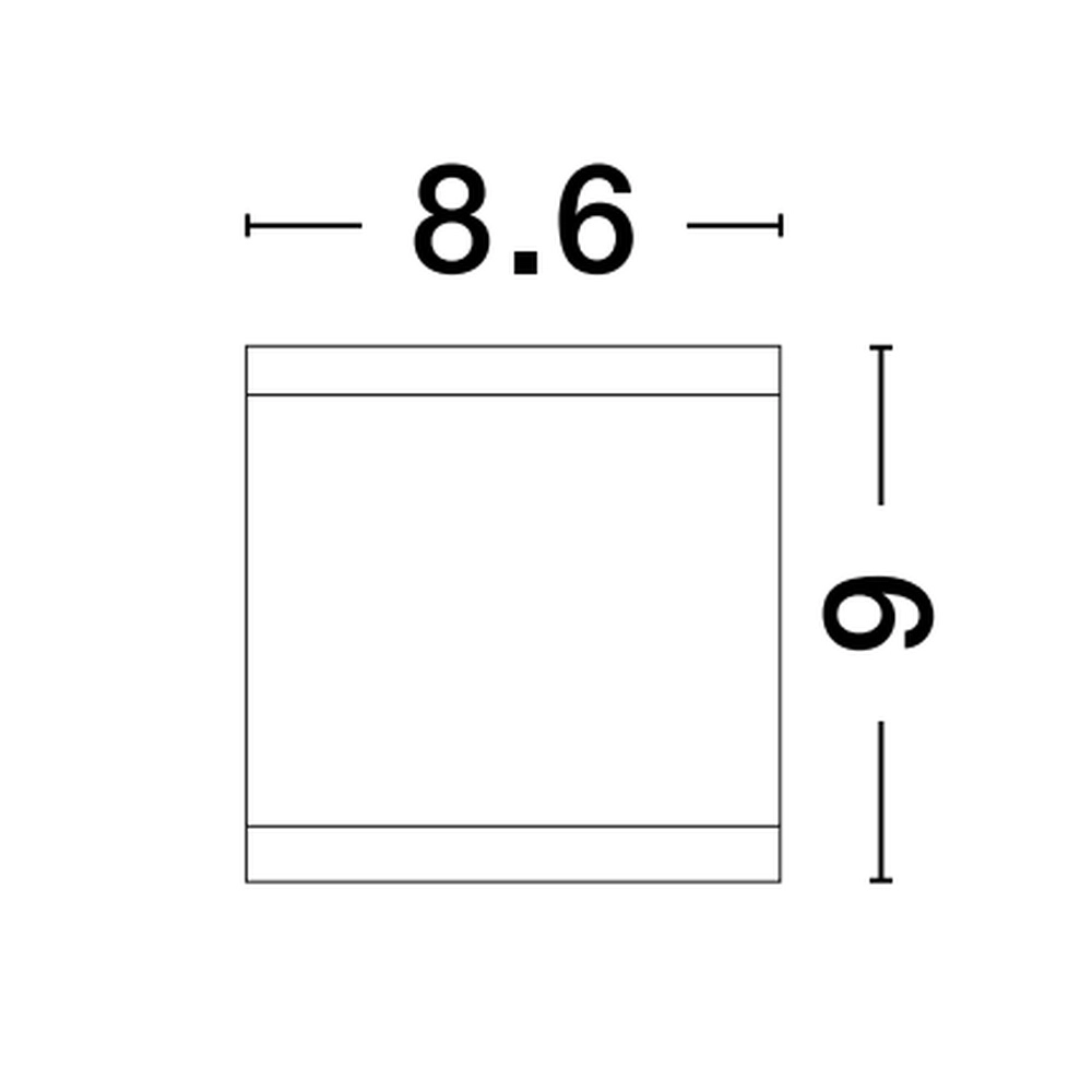 Spot carré Cerise anthracite Lyora 5212017415127