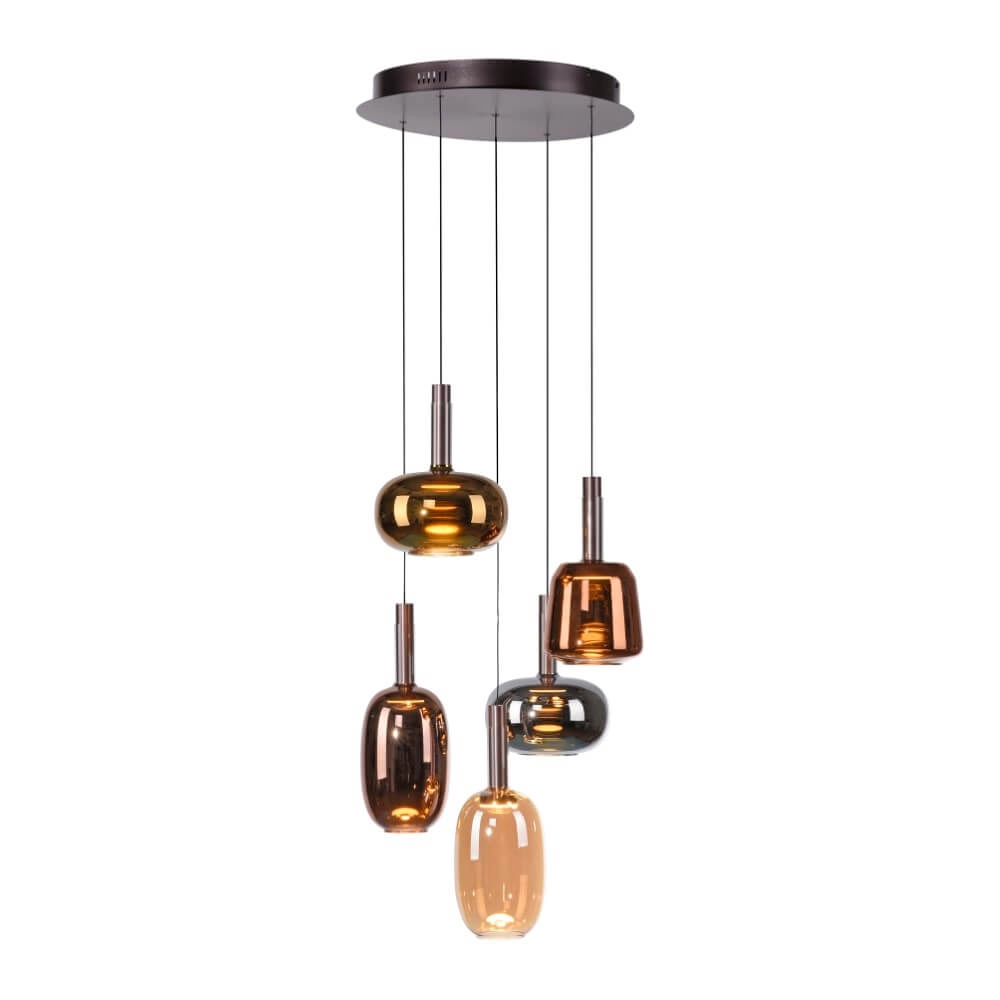 Lampe suspendue joyeuse Irides Ronde à 6 lumières Lampe suspendue joyeuse Irides Ronde à 6 lumières