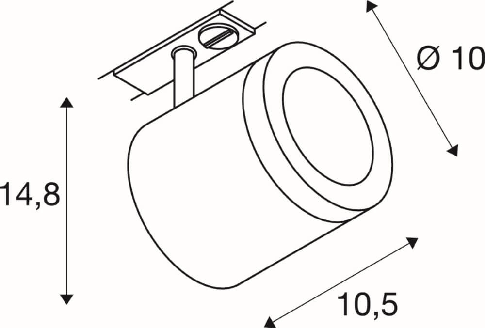 Spot sur rail LED Enola Monophasé - blanc - 3000K SLV 4024163137447