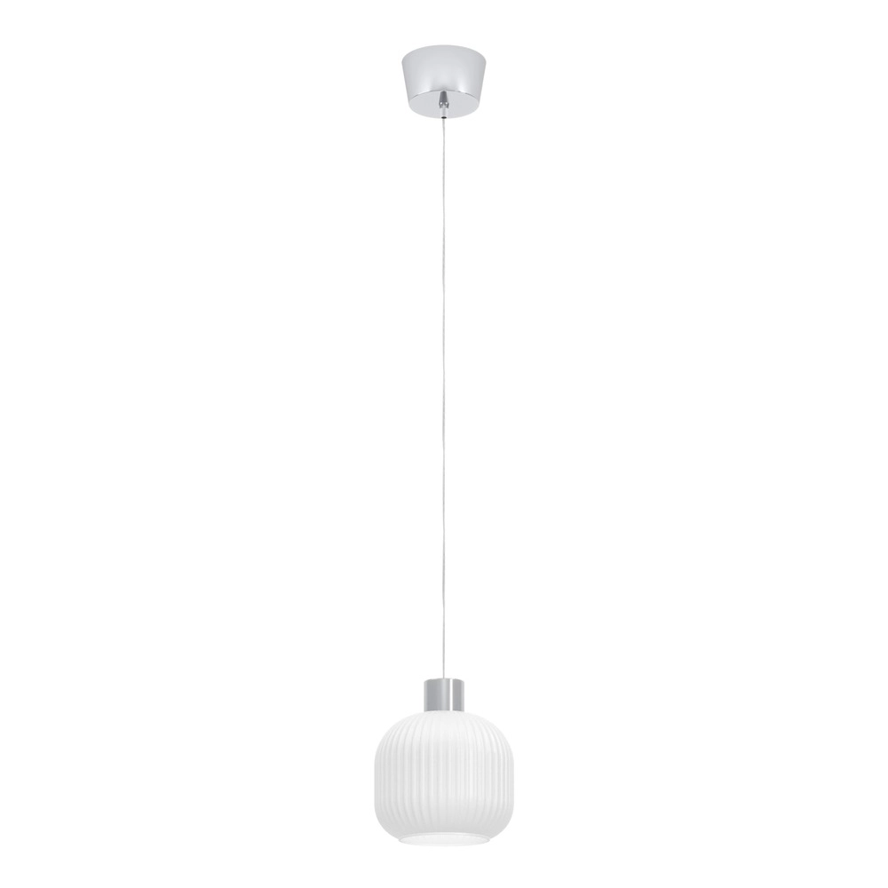 Lampe pendante de conception Dasmina chrome avec blanc Ø 20cm Eglo 9008606406289