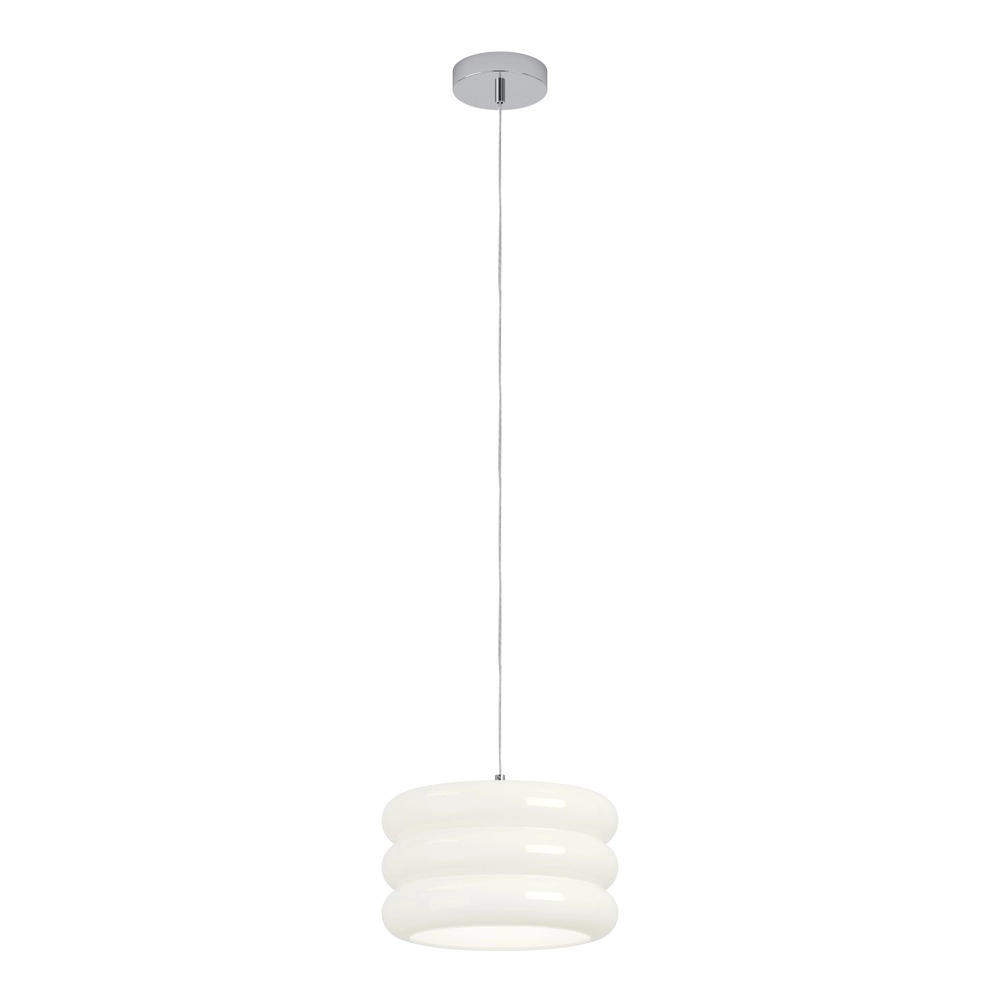 Lampe pendante de conception Tortora chrome avec blanc Ø 30cm Eglo 9008606405572