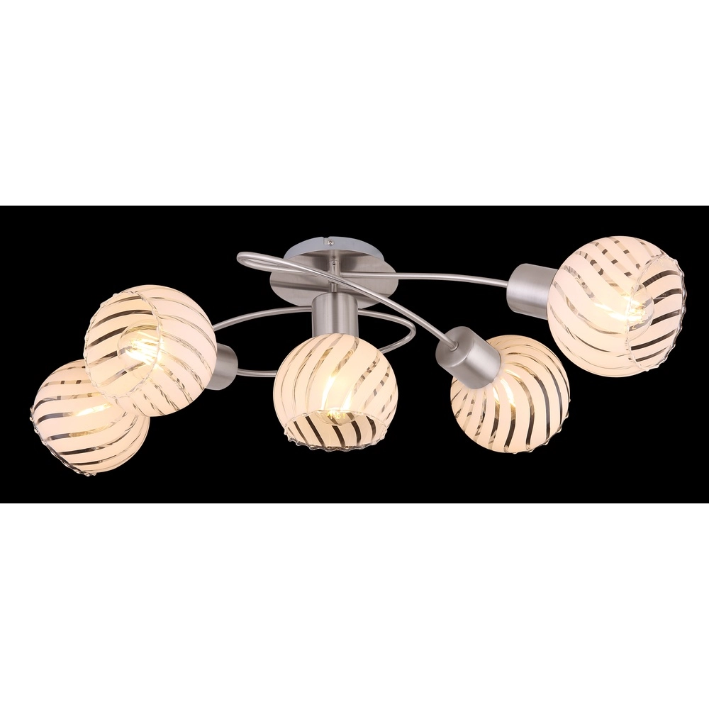 Lampe de plafond Willy Nickel 5 faux Globo 9007371406111