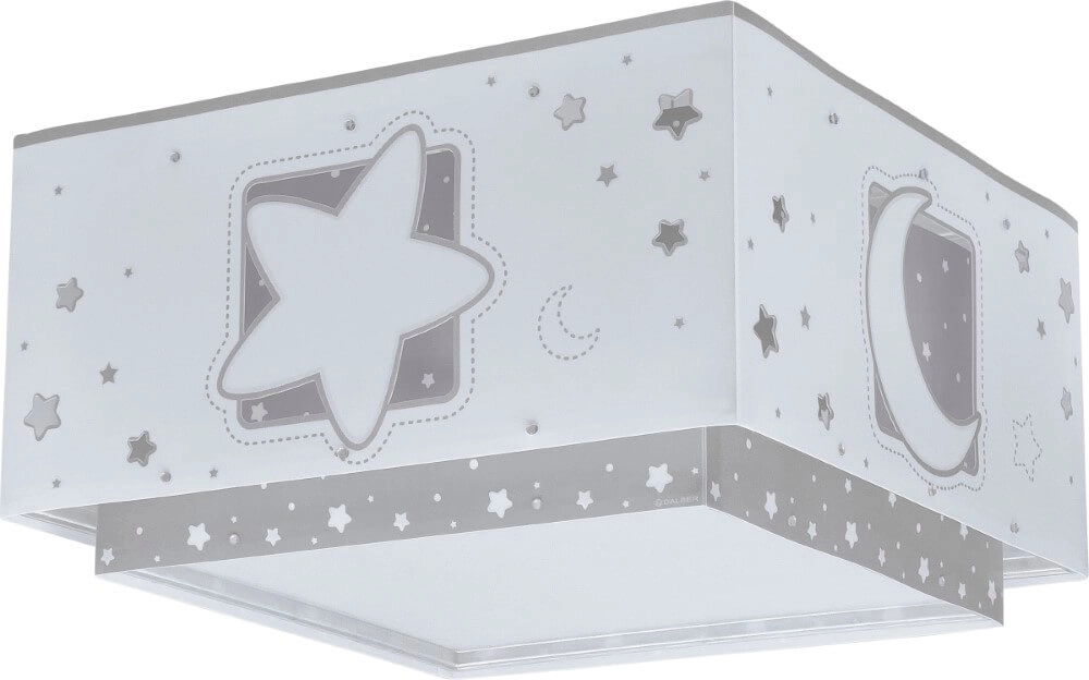 Plafonnier carré Moonlight gris Dalber 8420406632360