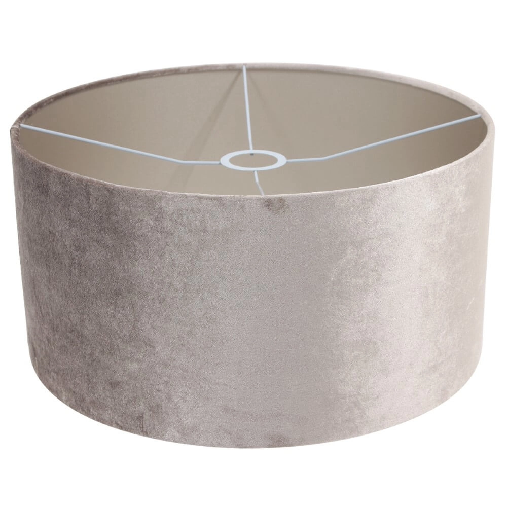 Lampe de table chic Lyons B avec capuche en velours taupe Steinhauer 8712746166590