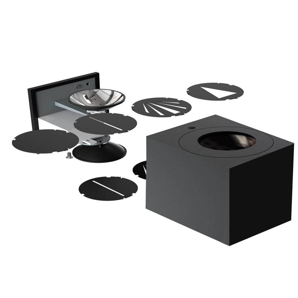 Spot carré Canto Blanc de haut en bas Nordlux 5701581482982