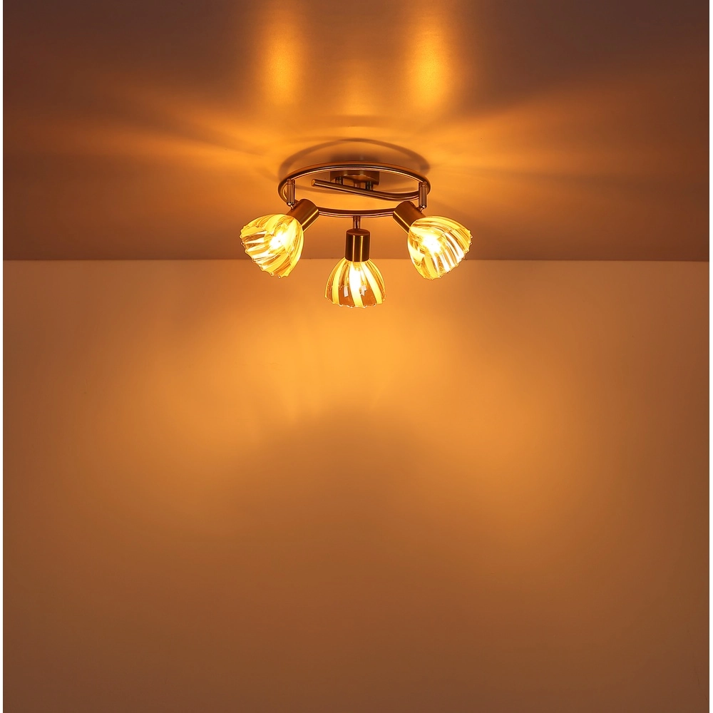 Lampe de plafond à 3 lampes Zachery Or Globo 9007371528509