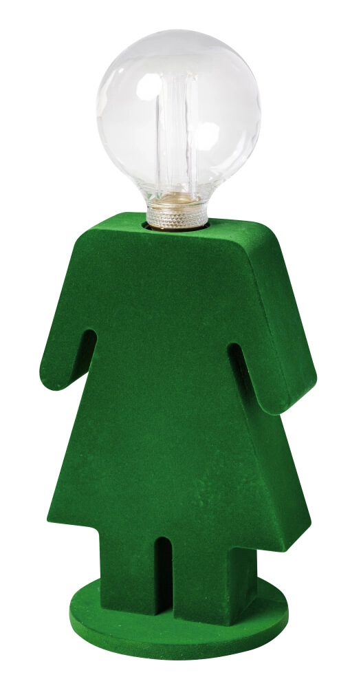 Lampe de table en bois Eve Velvet vert Lampe de table en bois Eve Velvet vert