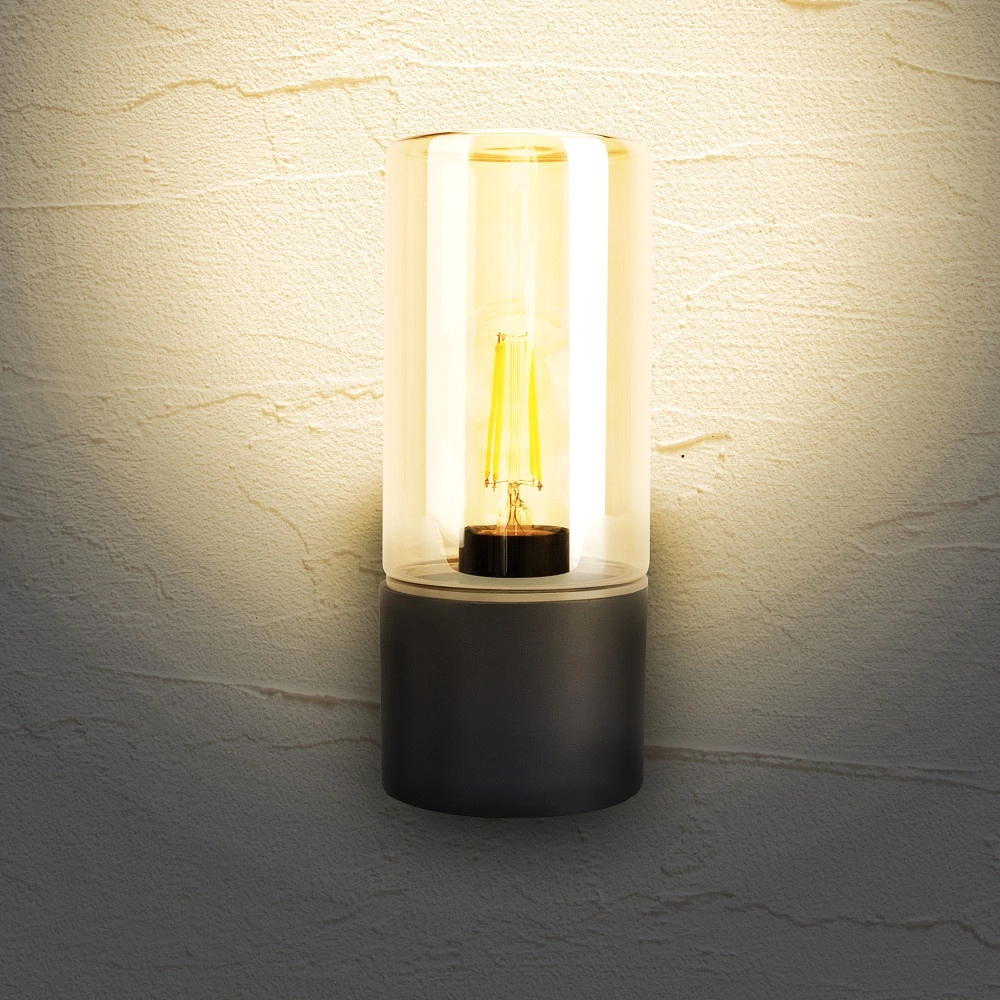 Lampe murale cylindrique Winchester E27 - verre ambré Lyora 5055788298786