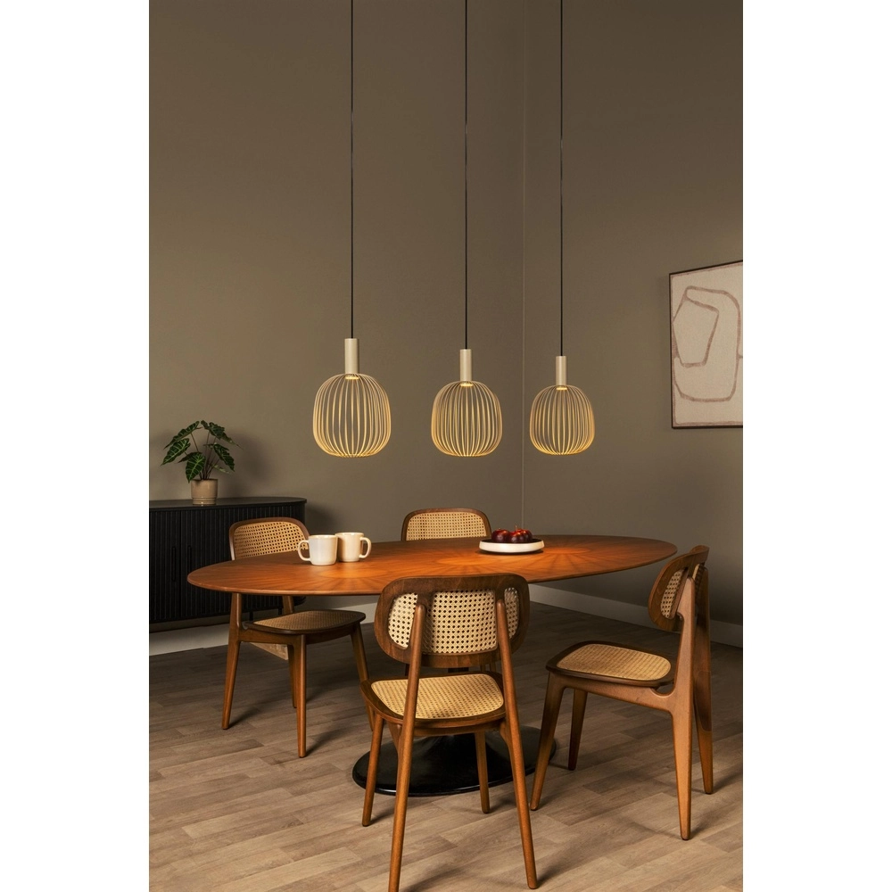 Lampe pendante à 3 lampes Esterel mini GU10 marron sable Lucide 5411212212337