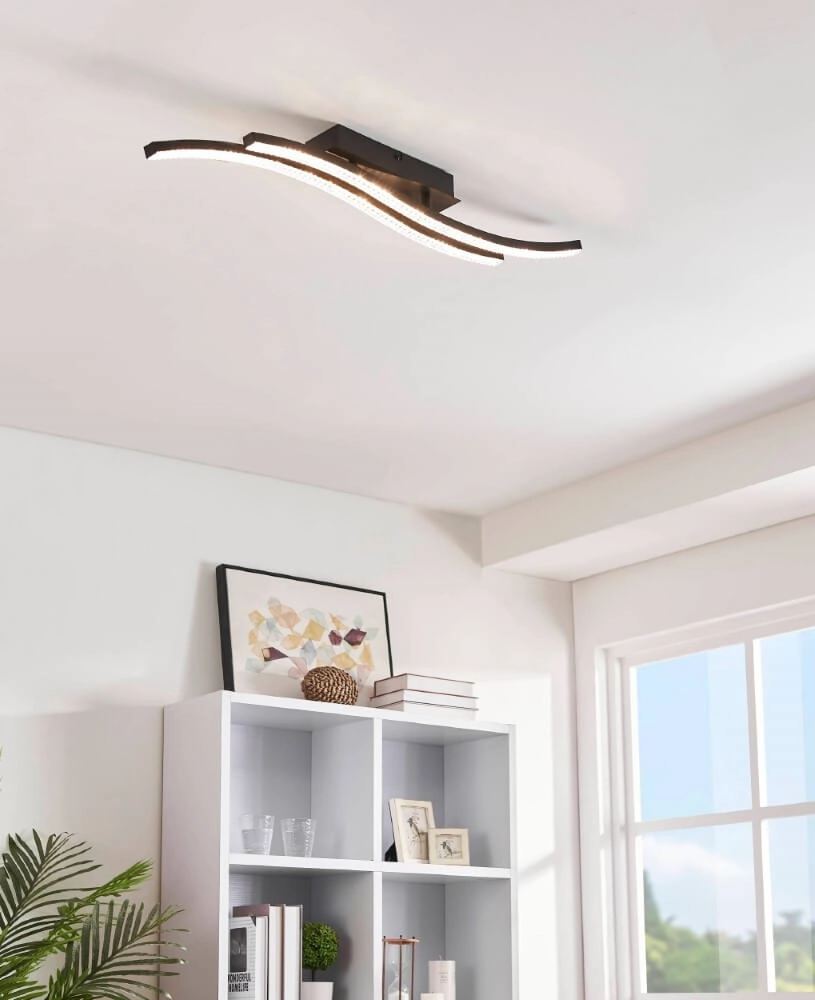 Plafonnier LED Lejias noir Eglo 9002759998011