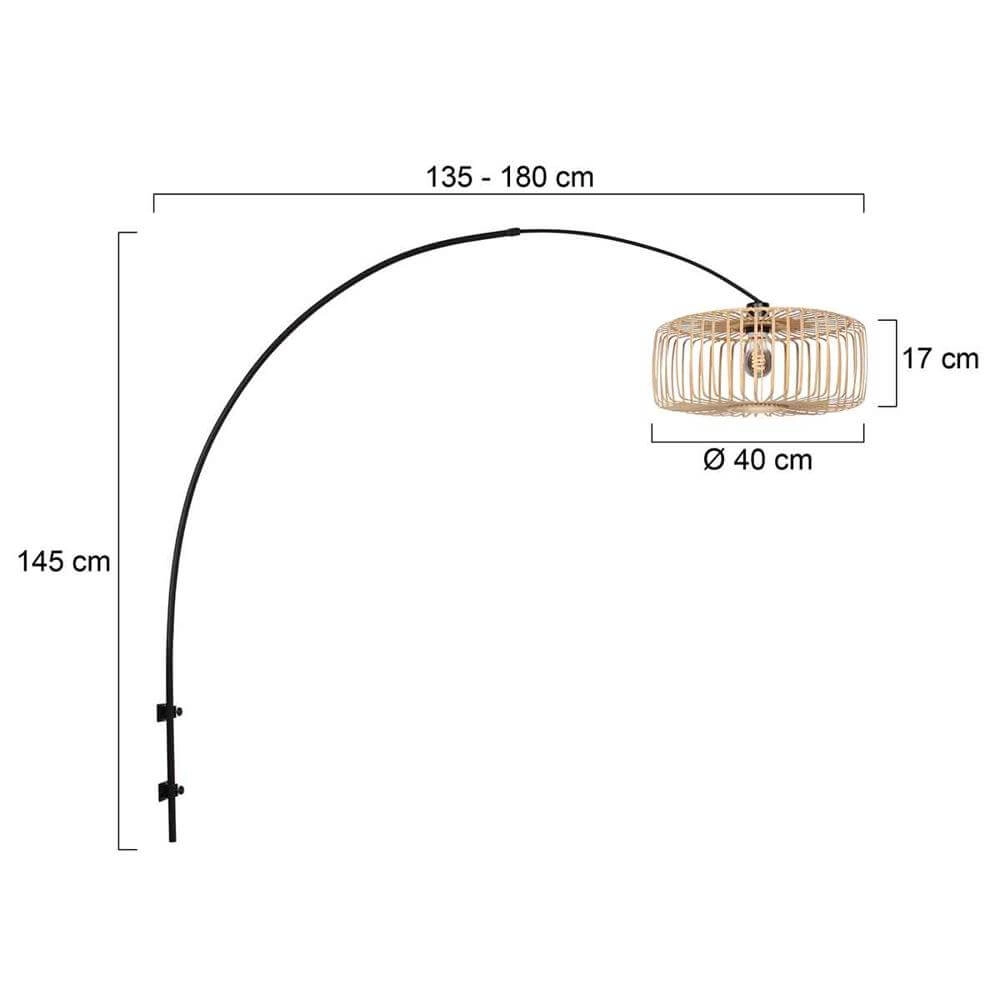 Applique murale noire Sparkled Light bambou Steinhauer 8712746176834
