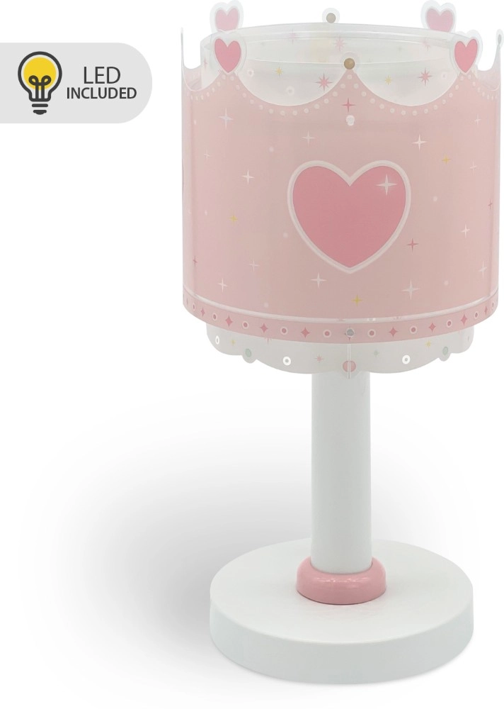 Lampe de table pour chambre d’enfant Little Queen Lueur rose dans le noir Lampe de table pour chambre d’enfant Little Queen Lueur rose dans le noir