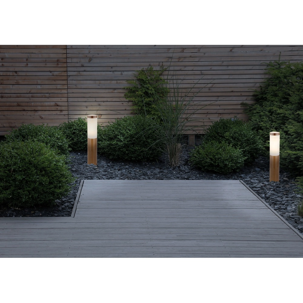Lampe de jardin Boston bois avec blanc Globo 9007371423132