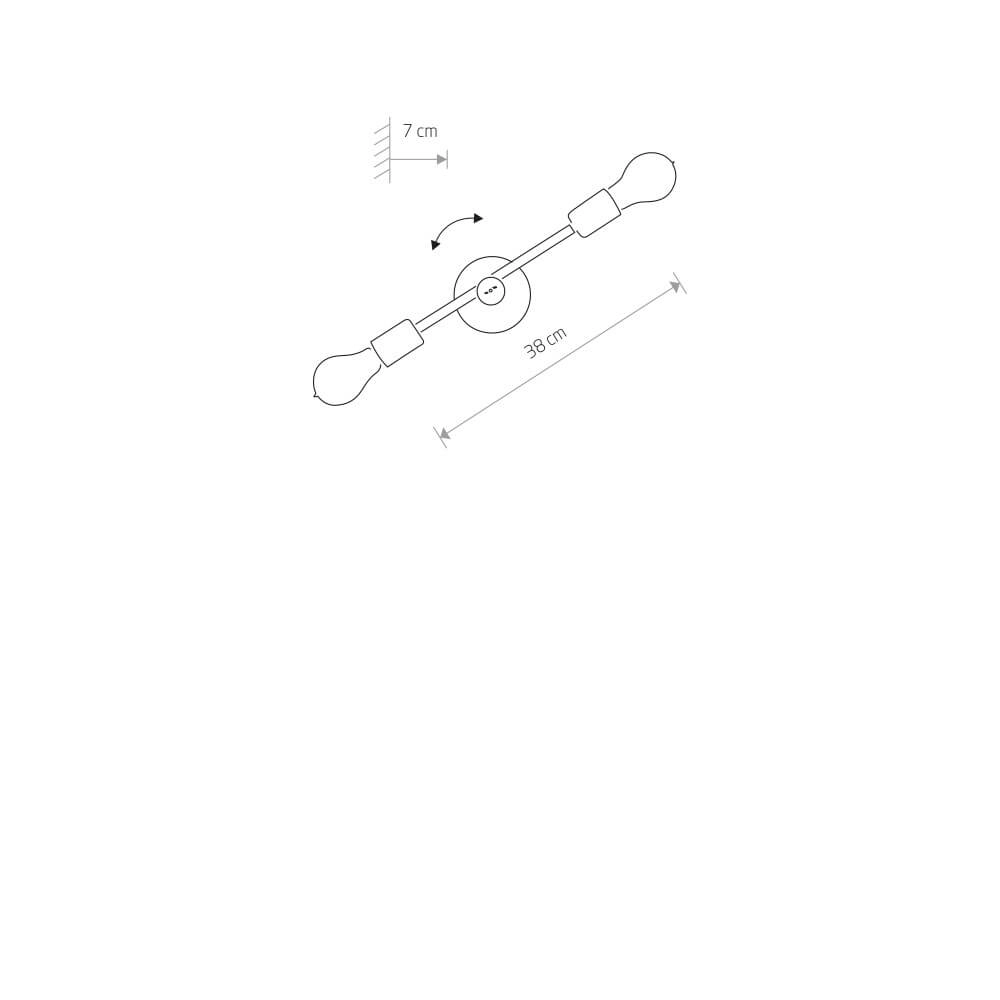 Applique Sticks noir avec de l'or Lyora 5903139626798