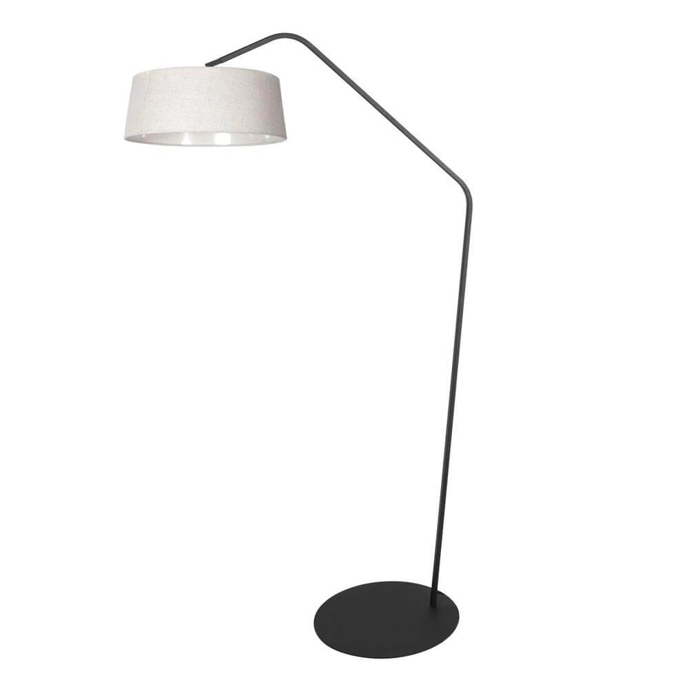 Lampadaire Zig-Zag noir avec abat-jour blanc Ø 48cm Steinhauer 8712746179347