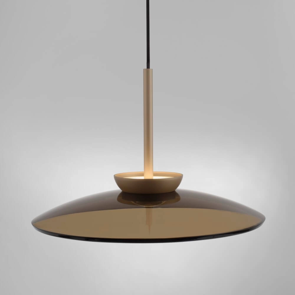 Lampe suspendue 1 lumière Pure E-Moon bronze Paul Neuhaus 4012248382769