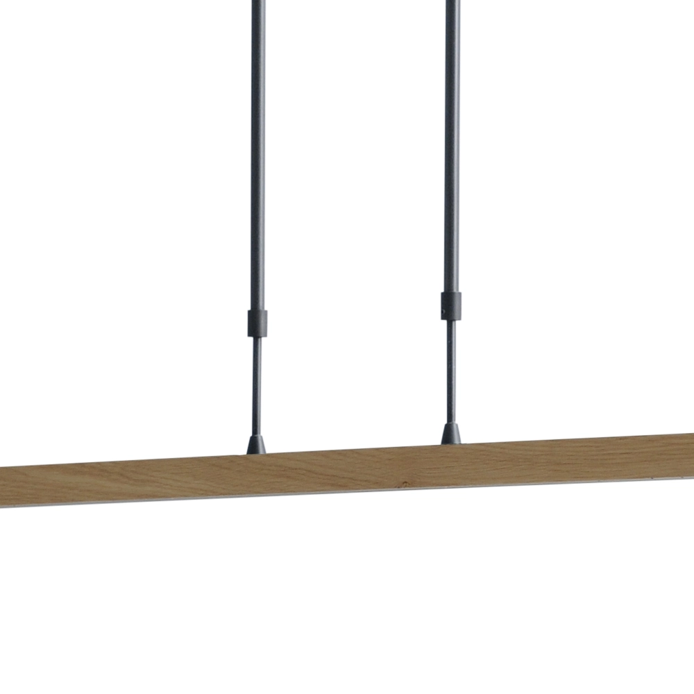 Lampe suspendue Oak nickel noir avec bois 134cm Masterlight 8718121194172