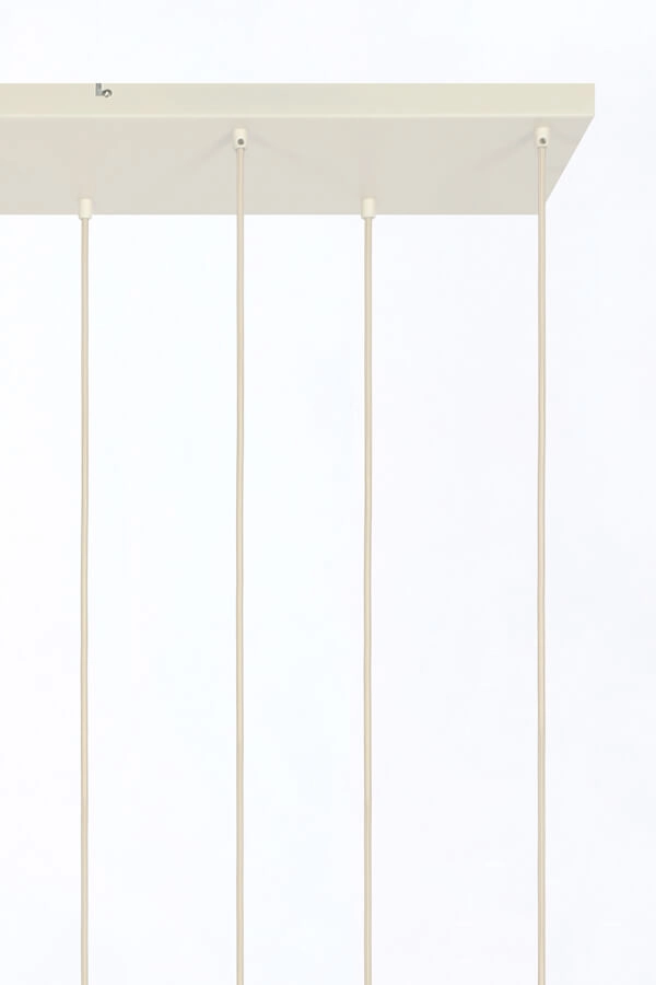 Suspension 10 lumières Bisho motif crème 120cm Light & Living 8717807743338