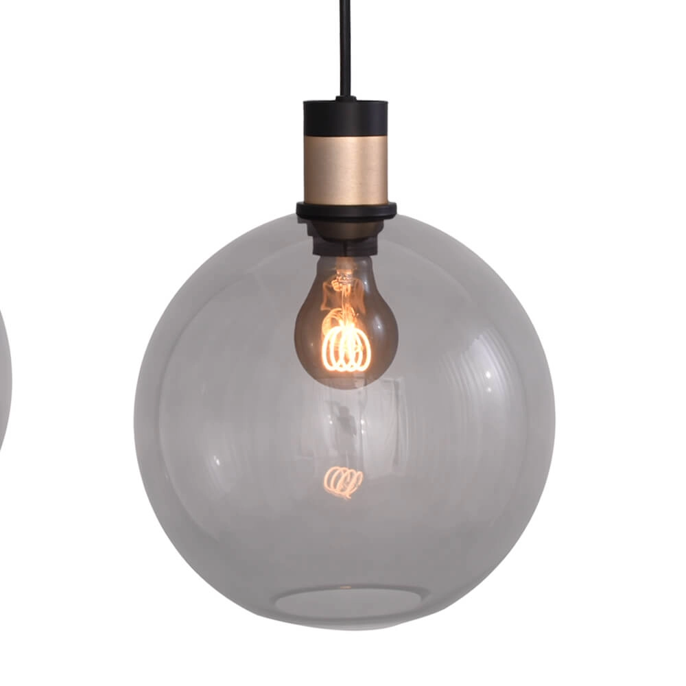 Lampe suspendue Lazise 2 6x Ø 20cm doré avec noir Masterlight 8718121303925