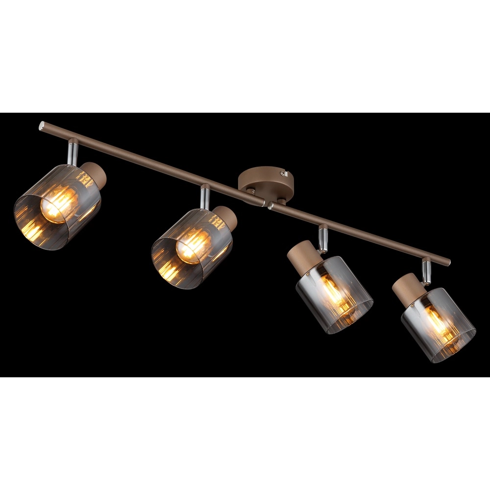 Lampe de plafond Walton Café marron 4 clairs Globo 9007371580187
