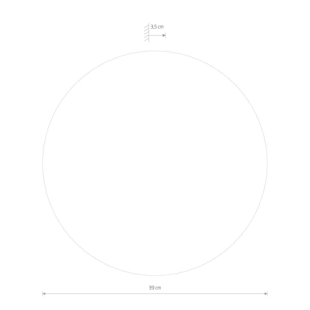 Miroir avec lampe Ring Led Mirror L chromé Lyora 5903139102780