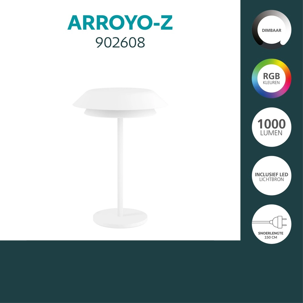 Lampe de table intelligente Arroyo-Z Blanc Eglo 9008606390311