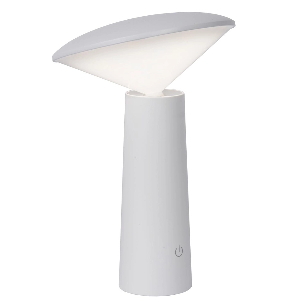 Lampe de table rechargeable Jive Lumière blanche IP44 réglable en couleur Lucide 5411212021977