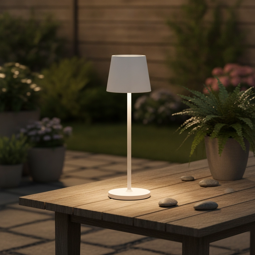 Lampe de table rechargeable Seina blanc