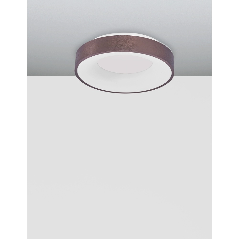 Plafonnier Rando Thin marron café Ø 38cm Lyora 5212017420053