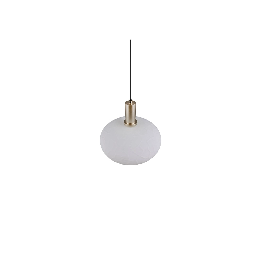 Lampe suspendue Emelie Or avec verre blanc Trio 4017807724264