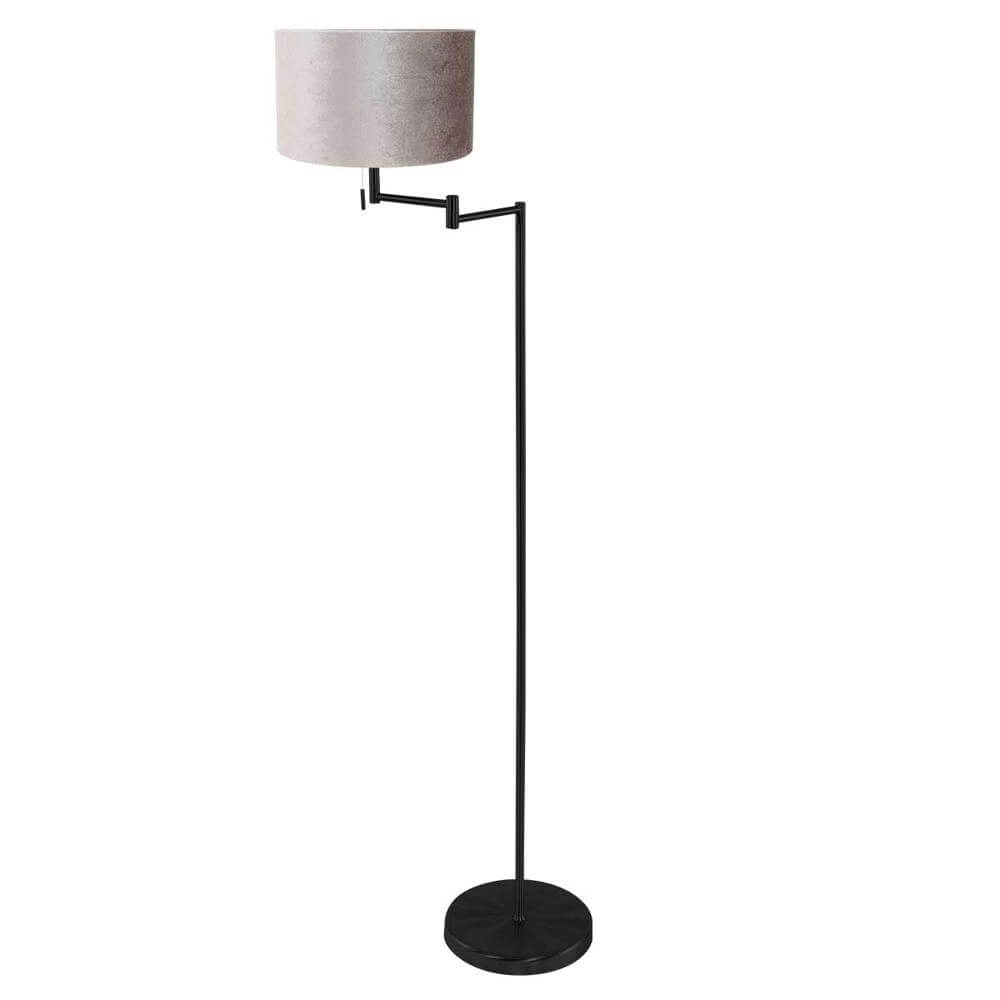 Lampadaire Bella noir avec capuchon argenté Steinhauer 8712746174601