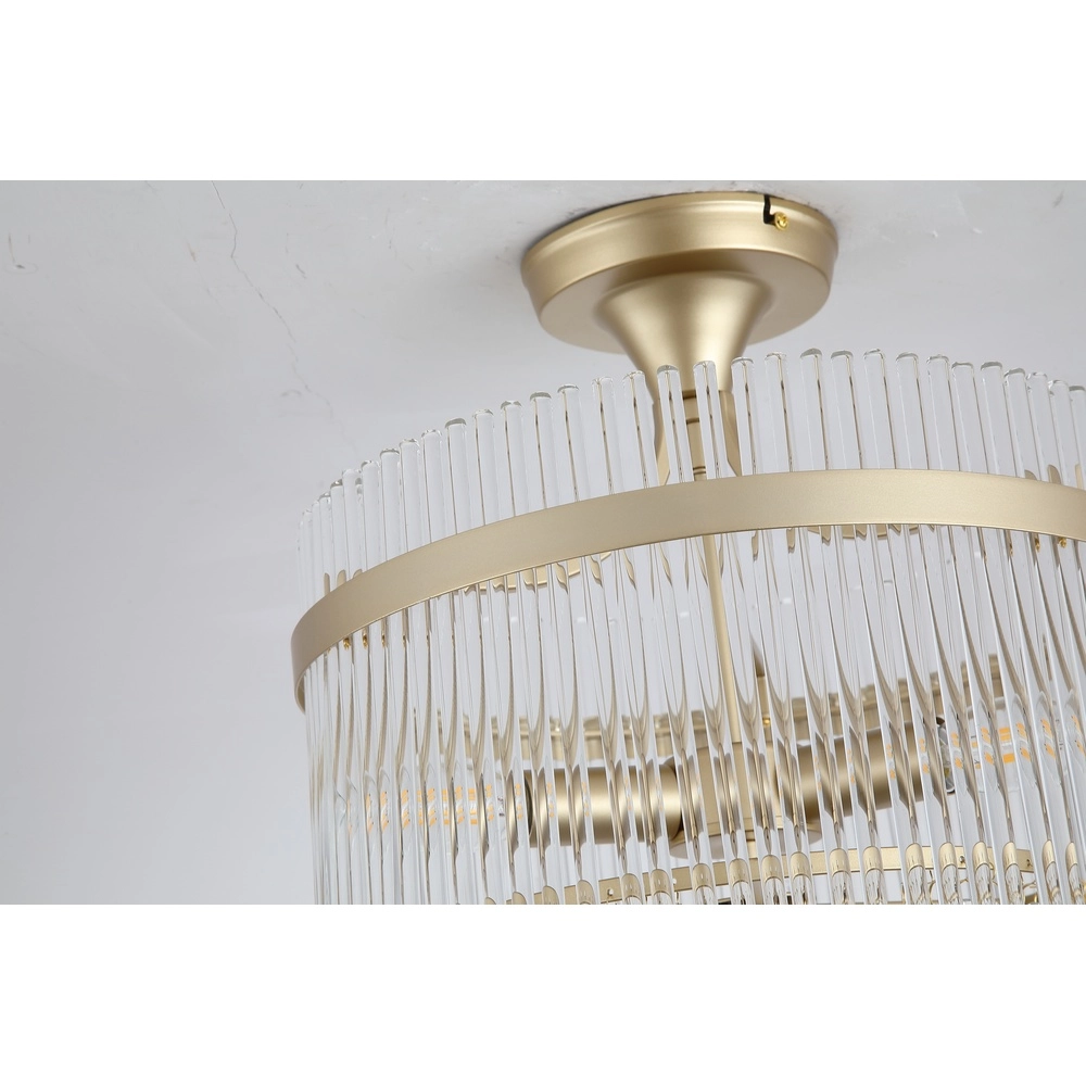 Plafonnier Lara Or avec verre transparent Searchlight 5053423301471