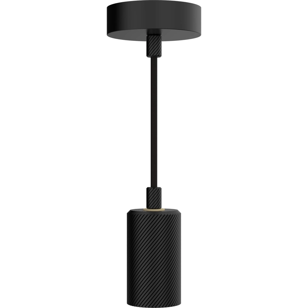 Lampe pendante noire Alix Wave 1m simple